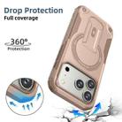 For iPhone 17 Pro Armor Magsafe Holder PC Hybrid TPU Phone Case(Desert Gold) - 2