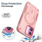 For iPhone 17 Armor Magsafe Holder PC Hybrid TPU Phone Case(Pink) - 2