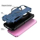For iPhone 17 Armor Magsafe Holder PC Hybrid TPU Phone Case(Dark Blue) - 3