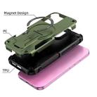 For iPhone 17 Armor Magsafe Holder PC Hybrid TPU Phone Case(Army Green) - 3