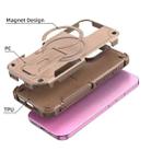 For iPhone 17 Armor Magsafe Holder PC Hybrid TPU Phone Case(Desert Gold) - 3