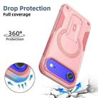 For iPhone 17 Air Armor Magsafe Holder PC Hybrid TPU Phone Case(Pink) - 2