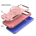 For iPhone 17 Air Armor Magsafe Holder PC Hybrid TPU Phone Case(Pink) - 3