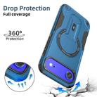 For iPhone 17 Air Armor Magsafe Holder PC Hybrid TPU Phone Case(Dark Blue) - 2