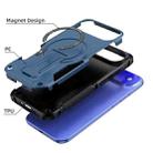 For iPhone 17 Air Armor Magsafe Holder PC Hybrid TPU Phone Case(Dark Blue) - 3