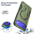 For iPhone 17 Air Armor Magsafe Holder PC Hybrid TPU Phone Case(Army Green) - 2