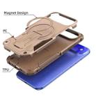 For iPhone 17 Air Armor Magsafe Holder PC Hybrid TPU Phone Case(Desert Gold) - 3