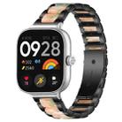 For Xiaomi Smart Band 9 Pro/8 Pro/Redmi Watch 5/4 xDfind Three Beads Metal Resin Watch Band(Black Green) - 1