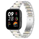 For Redmi Watch 3 xDfind Three Beads Metal Resin Watch Band(Silver White) - 1