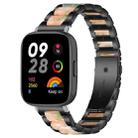 For Redmi Watch 3 xDfind Three Beads Metal Resin Watch Band(Black Green) - 1
