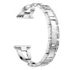 20mm xDfind X-Shaped Single Row Diamond Metal Watch Band(Silver) - 2