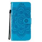For Huawei Enjoy 20 Mandala Embossing Pattern Horizontal Flip PU Leather Case with Holder & Card Slots & Walle & Lanyard(Blue) - 2