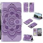 For Huawei Enjoy 20 Mandala Embossing Pattern Horizontal Flip PU Leather Case with Holder & Card Slots & Walle & Lanyard(Purple) - 1