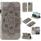 For Huawei Honor 9X Lite Mandala Embossing Pattern Horizontal Flip PU Leather Case with Holder & Card Slots & Walle & Lanyard(Gray) - 1