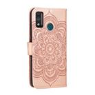 For Huawei Honor 9X Lite Mandala Embossing Pattern Horizontal Flip PU Leather Case with Holder & Card Slots & Walle & Lanyard(Rose Gold) - 3