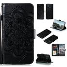 For Huawei Honor 9X Lite Mandala Embossing Pattern Horizontal Flip PU Leather Case with Holder & Card Slots & Walle & Lanyard(Black) - 1