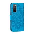 For Huawei Honor Play 4 / Maimang 9 / Mate 40 Lite Mandala Embossing Pattern Horizontal Flip PU Leather Case with Holder & Card Slots & Walle & Lanyard(Blue) - 3