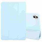 For Honor Pad 10 12.1 GEBEI 3-folding Holder Shockproof Flip Leather Tablet Case(Sky Blue) - 1