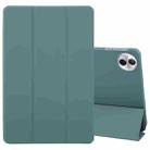 For Honor Pad 10 12.1 GEBEI 3-folding Holder Shockproof Flip Leather Tablet Case(Dark Green) - 1