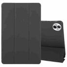 For Honor Pad 10 12.1 GEBEI 3-folding Holder Shockproof Flip Leather Tablet Case(Black) - 1
