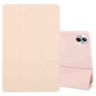 For Honor Pad 10 12.1 GEBEI 3-folding Holder Shockproof Flip Leather Tablet Case(Pink) - 1