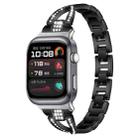 For Huawei Watch D2 xDfind X-Shaped Single Row Diamond Metal Watch Band(Black) - 1