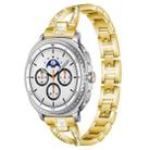 For Samsung Galaxy Watch8 / 8 Classic xDfind X-Shaped Single Row Diamond Metal Watch Band(Gold) - 1