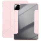 For Xiaomi Pad 7 / 7 Pro Magnetic Detachable Dual-Clasp Acrylic Deformation Leather Tablet Case(Pink) - 1