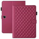 For OPPO Pad SE 11 inch Rhombus Lattice Leather Tablet Case(Red) - 2