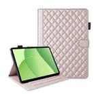 For OPPO Pad SE 11 inch Rhombus Lattice Leather Tablet Case(Rose Gold) - 1