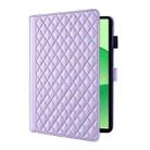 For OPPO Pad SE 11 inch Rhombus Lattice Leather Tablet Case(Purple) - 3