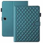 For OPPO Pad SE 11 inch Rhombus Lattice Leather Tablet Case(Dark Green) - 2