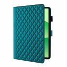For OPPO Pad SE 11 inch Rhombus Lattice Leather Tablet Case(Dark Green) - 3