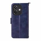 For OPPO A3x 5G India / A3 / A3x / A40 4G Multi-card Slots Crossbody Cowhide Leather Phone Case(Blue) - 3