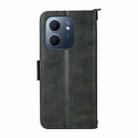 For OPPO A5x 5G / 4G Multi-card Slots Crossbody Cowhide Leather Phone Case(Green) - 3