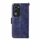 For OPPO A5 5G / 4G Global Multi-card Slots Crossbody Cowhide Leather Phone Case(Blue) - 3