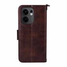 For OPPO Reno13 F 5G Multi-card Slots Crossbody Cowhide Leather Phone Case(Brown) - 3