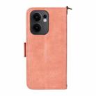 For OPPO Reno13 F 5G Multi-card Slots Crossbody Cowhide Leather Phone Case(Pink) - 3