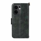 For OPPO Reno13 F 5G Multi-card Slots Crossbody Cowhide Leather Phone Case(Green) - 3