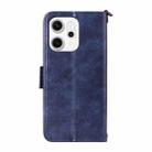 For OPPO Reno14 Pro 5G Multi-card Slots Crossbody Cowhide Leather Phone Case(Blue) - 3