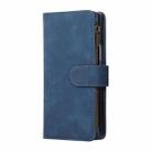 For Samsung Galaxy Z Fold7 5G Multifunctional Frosted Zipper Wallet Leather Phone Case(Blue) - 2
