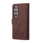 For Samsung Galaxy Z Fold7 5G Multifunctional Frosted Zipper Wallet Leather Phone Case(Coffee) - 3