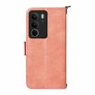 For Realme C71 4G / 14x 5G India / C75 4G Multi-card Slots Crossbody Cowhide Leather Phone Case(Pink) - 3