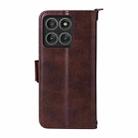 For Motorola Edge 60 Pro / 60s Pro 5G Multi-card Slots Crossbody Cowhide Leather Phone Case(Brown) - 3