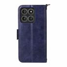 For Motorola Edge 60 Pro / 60s Pro 5G Multi-card Slots Crossbody Cowhide Leather Phone Case(Blue) - 3