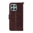 For Motorola Moto G56 / G66j / G66y 5G Multi-card Slots Crossbody Cowhide Leather Phone Case(Brown) - 3