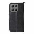 For Motorola Moto G15 / G15 Power Multi-card Slots Crossbody Cowhide Leather Phone Case(Black) - 3
