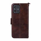 For Motorola Moto G54 / G64 / G64y Multi-card Slots Crossbody Cowhide Leather Phone Case(Brown) - 3