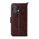 For Motorola Edge 50 Pro Multi-card Slots Crossbody Cowhide Leather Phone Case(Brown) - 3