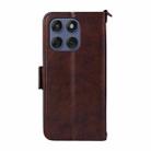 For Motorola Edge 60 Fusion Multi-card Slots Crossbody Cowhide Leather Phone Case(Brown) - 3